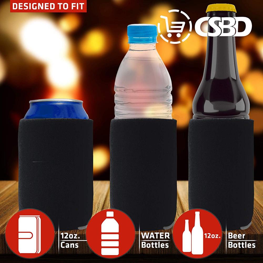 5 Stück Bierhüllen Camping Dosenbecher Soda Abdeckung Neopren Getränkekühler Tragbare Flasche Outdoor Hülle für Party Hochzeit Geburtstag