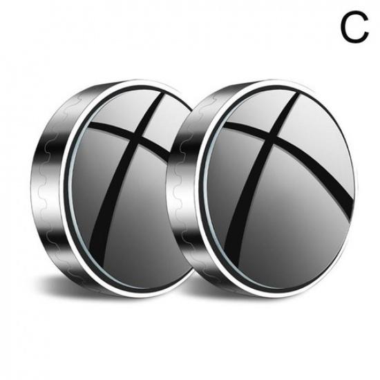 2x 360 Degree Adjustable Blind Spot Mirror Car Auxiliary Rearview Convex M D3P7