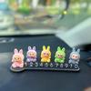 Labubu Señal de Teléfono para Estacionamiento Temporal Lindo Labubu Señal de Teléfono para Movimiento de Coche Adorno de Decoración Interior de Coche
