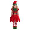 Kerstfeest Elf Kostuum voor Kinderen Meisjes Optreden Cosplay Outfit