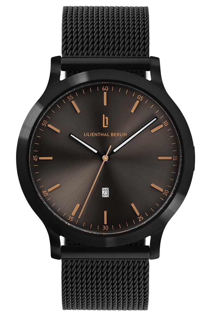 

Lilianthal Berlin Made in Black Men s Watch, Date, Germany, H01-105-B023CB, чорний