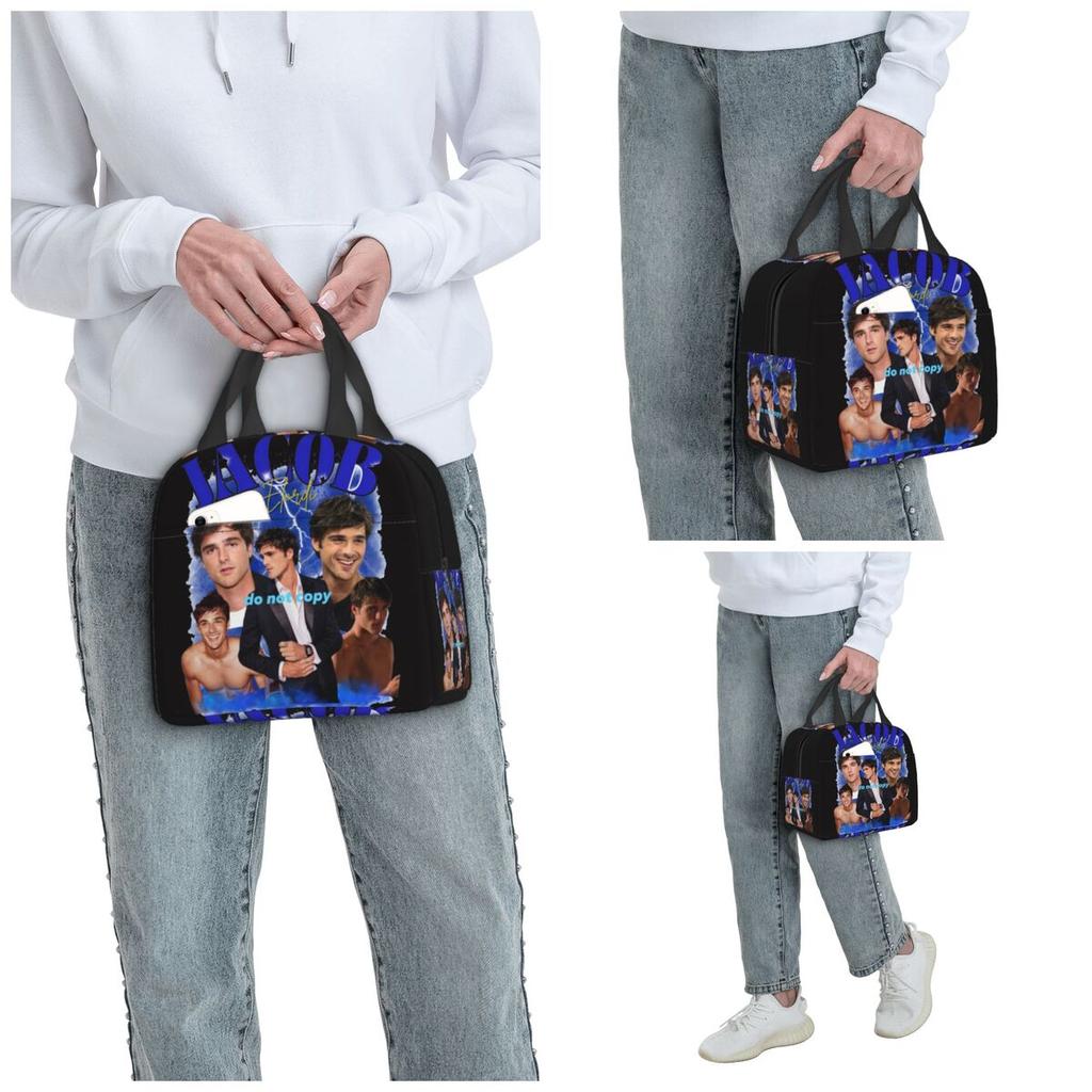 Jacob Elordi Australian Actor Insulated Lunch Bag for Kids School Cooler Thermal Food Box Tote Portable Lunch Boxes Container