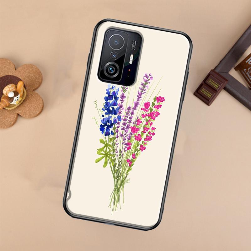 Lavender Purple Flowers Case For Xiaomi POCO X7 X6 X5 X3 Pro F3 F5 F6 M6 Pro 13 14 Ultra 11T 12T 13T 14T Pro Cover