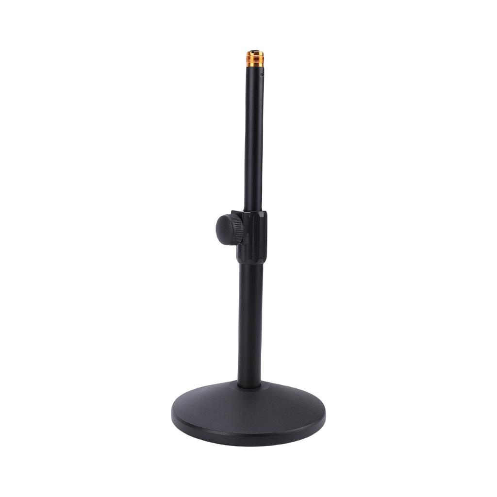 Desktop Microphone Stand Heavy Duty Metal Adjustable Height Desk Mic Stand with 5 8 to 3 8 Adapter Non Slip Pads for