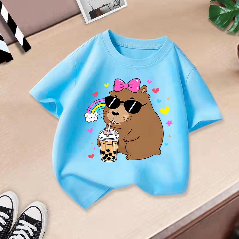 Children's Casual Short-sleeved T-shirt - Summer Girls' And Boys' Fashionable And Cute T-shirt