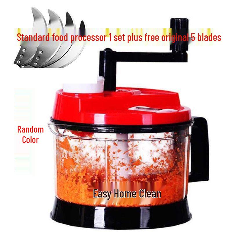 Hand-Cranked Manual Meat Grinder and Vegetable Cutter for Kitchen