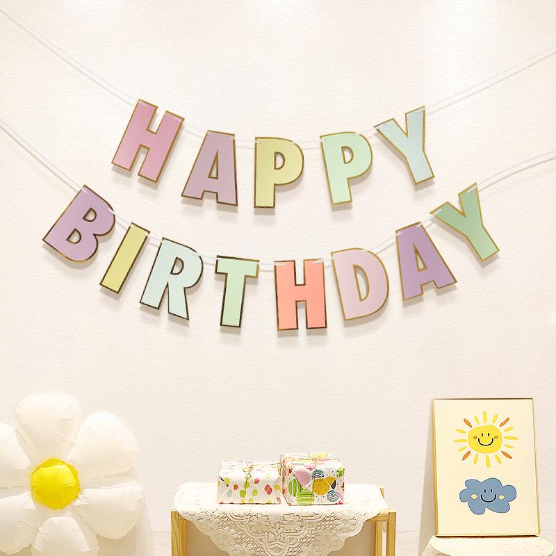 Banner zum ersten Geburtstag des Babys: Kinderwimpelkette für die Kindergarten-Dekoration