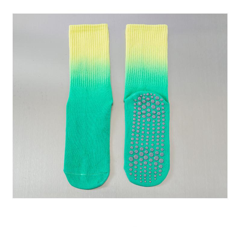 Autumn/winter Gradient Yoga Socks Women Anti Slip Professional Pilates Socks Cotton Breathable Indoor Dance Fitness Sports Socks