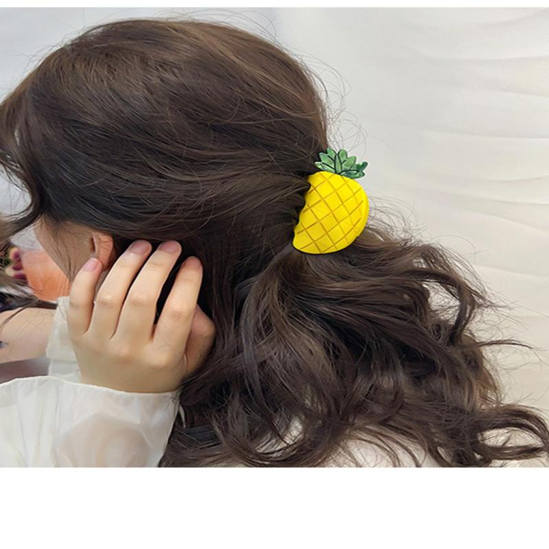 Hair Barrettes Fruit Shape Hair Claw Clips Set Watermelon Strawberry Avocado Accessories Fun Novelty Hair Jewelry For Girls