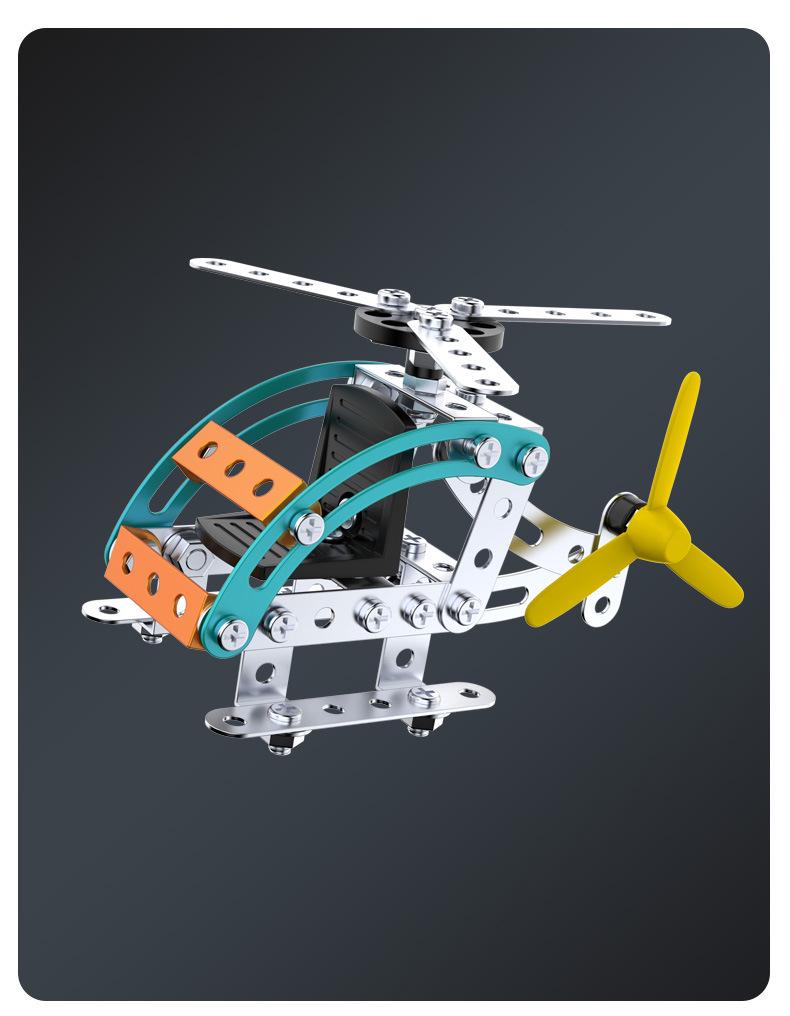 Creative Off-Road Metal Toy Model for Kids: Interlocking Engineering Vehicle