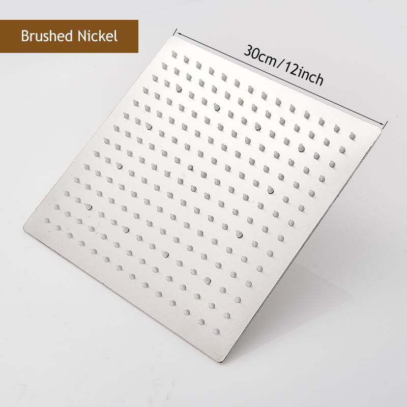 Wanmivezlo Shower Head 12 Inch Luxury Ultrathin Rainfall Shower Head Stainless Steel Chrome Bathroom Faucet Accessory