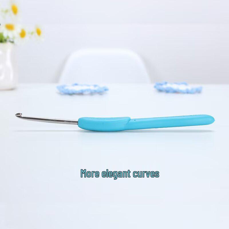 Handmade Stainless Steel & Plastic Crochet Hook and Yarn Set for DIY Sweater Knitting