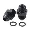 2Pcs 6/8/10AN Male To 6/8/10AN ORB Male Flare Fitting Adapter with O-Ring Straight Aluminum Hex Connector for Auto Fuel Oil Line