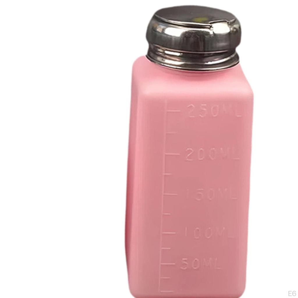 Alcohol Pump Dispenser Bottle for Makeup Remover In Pink