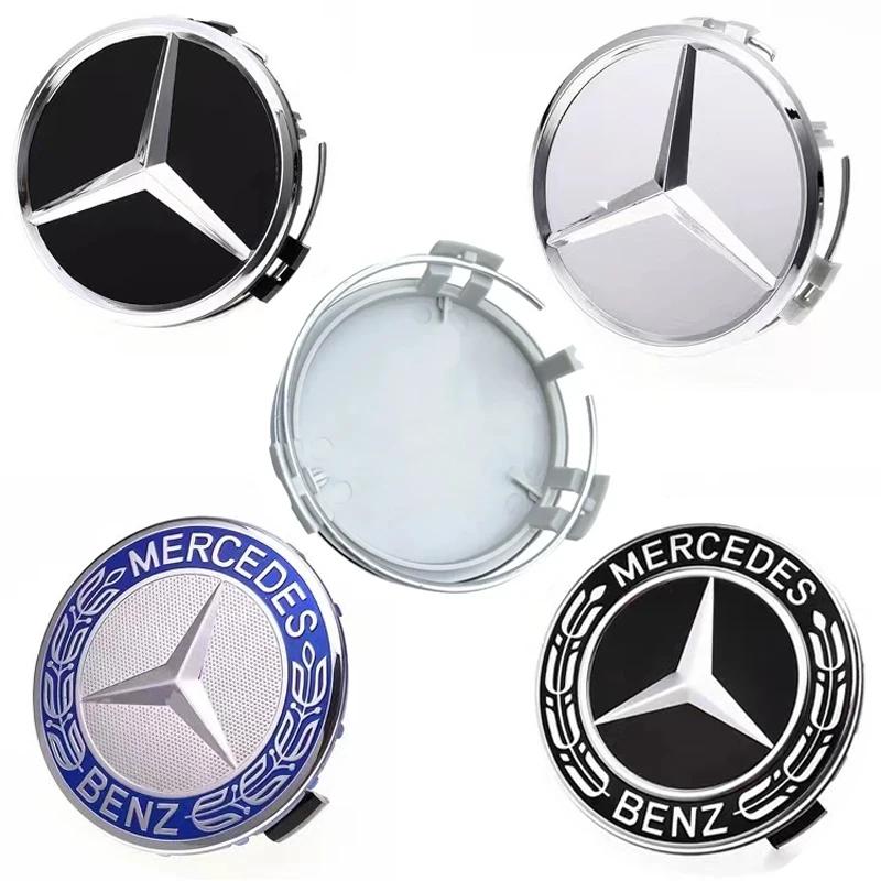 75mm Car Logo Tire Rim Center Cover for Mercedes Benz W212 W163 W176 W166 W203 W204 W205 W209 W210 W211 W221 CLA Wheel Hub Caps CI1