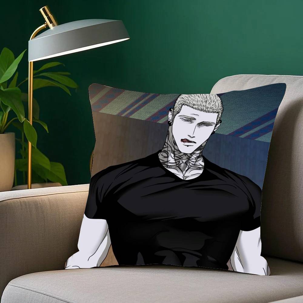 Anime S-Shutline Pillow Case Fashion Square Pillowcase Bedroom Sofa Room Ins Decoration Leisure