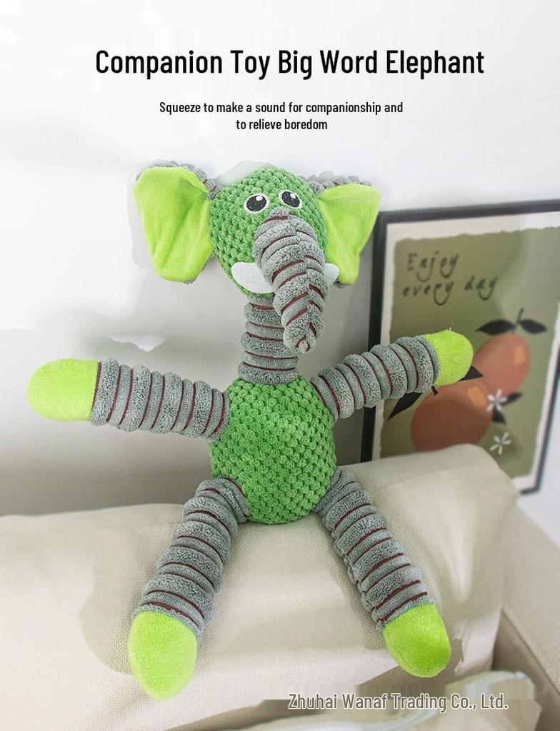 Plush Bite-Resistant Dog Toy with Squeaker for Boredom Relief