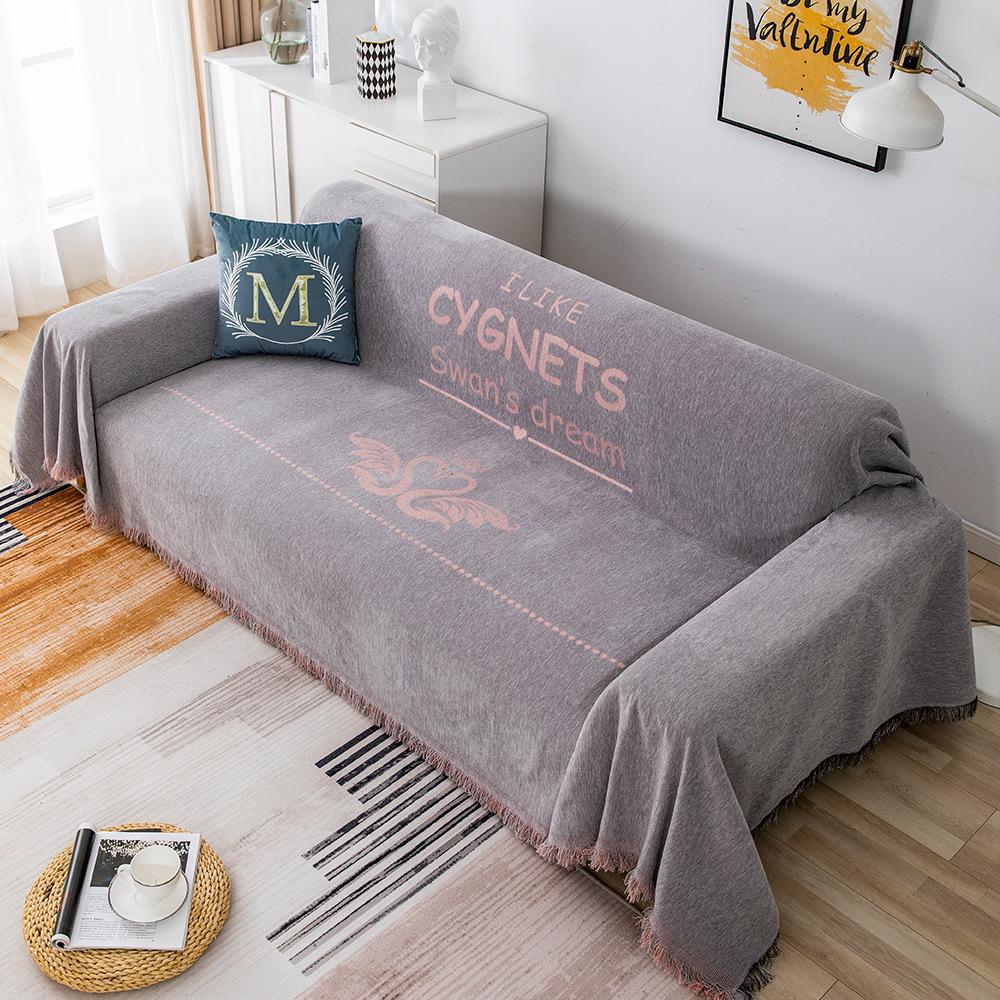 Nordic Light Luxury Swan Jacquard Chenille Sand Выпущено полотенце с полным покрытием — фото 5