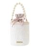 Maison De Fleur Women's Floral Lace 2-Way Bucket Shoulder Bag, Ivory