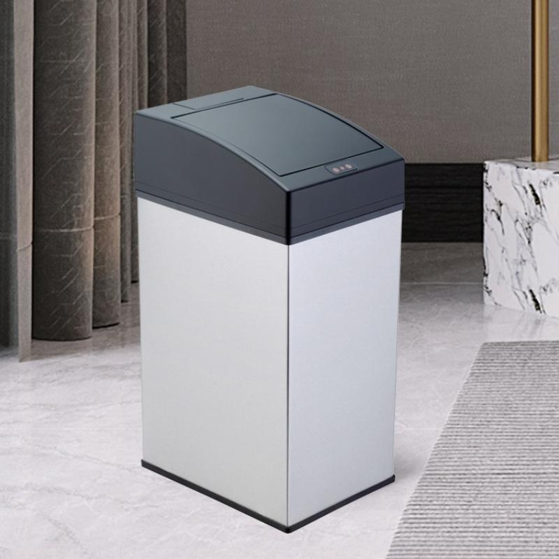 Smart Trash Can Inductive Living Room Waste Bins Automatic Sensor Bathroom Anti Odor Garbage Can Stainless Steel Litter Bin