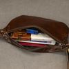 Men'S Genuine Leather Large-Capacity Fanny Pack, Retro Cowhide Breast Bag, First Layer Cowhide Crossbody Shoulder Bag, Oily Leather Casual Bag.