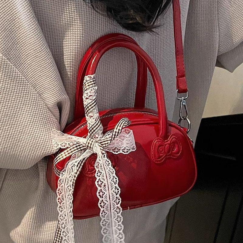 Customer order hand carry bowling bag women's Korean version of fashion versatile shoulder bag 2025 new simple casual messenger women's bag