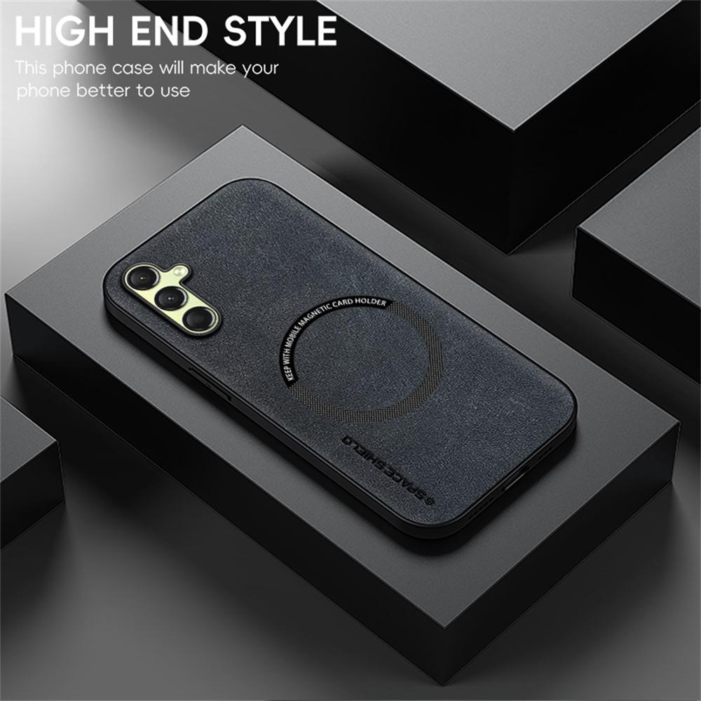 WANLONFENG YBP Series For Samsung Galaxy A16 5G/4G Magnetic Case with Tempered Glass Film PU Leather+TPU Phone Cover Large Cutout