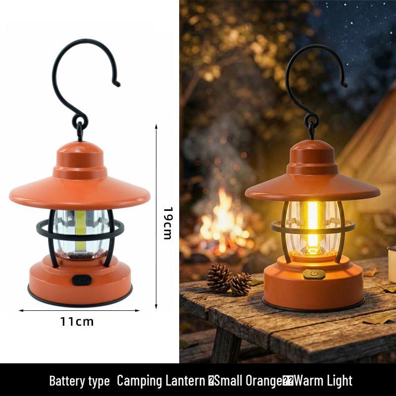 Rechargeable Retro Camping Lantern with Ultra-Long Battery Life for Outdoor Tent and Awning Lighting