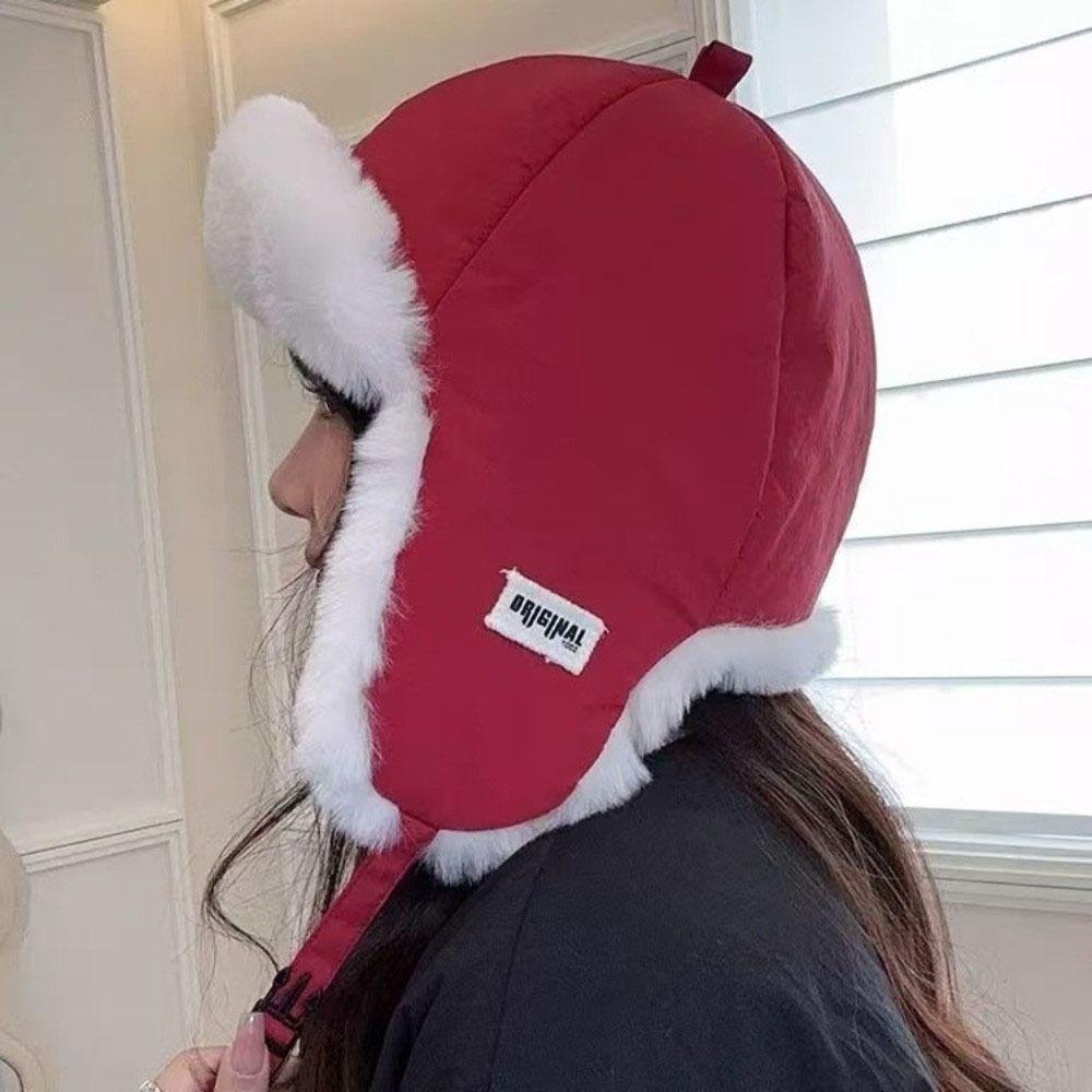 Thickened Ear Protective Hat Windproof Women Hat Retro Winter Pilot Hat  Ladies