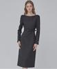 Julie And Kara 24 Fw Collar 105 Dear Holly Tweed Dress Black