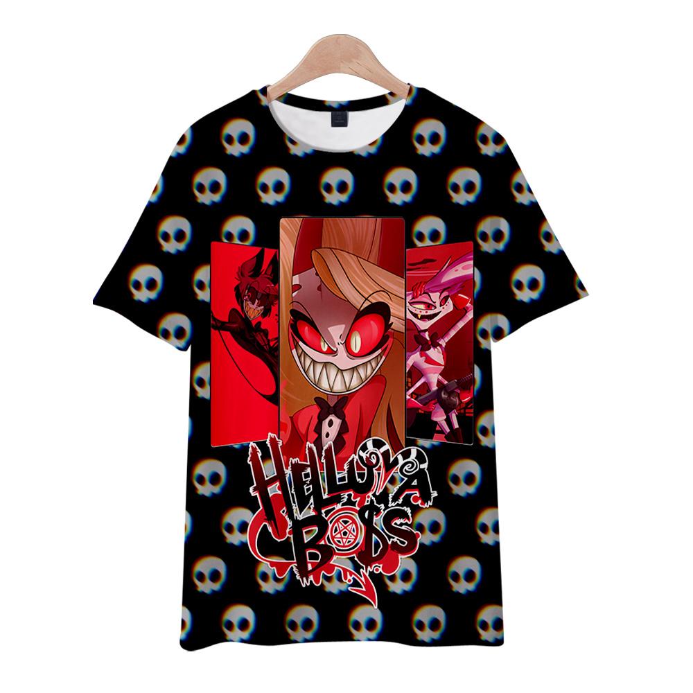 10 Colors Summer Fashion Women/Men's Casual Anime Hazbin Hotel Printed Cosplay Short Sleeve T-shirts