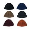 Croogo Knit Solid Capuccio Short Striped Knit Cool Islamic Shallow Fit Men's Beanie, Color, Simple, Oversized, Lid, Spring, Autumn, Winter, Cap, Cap,