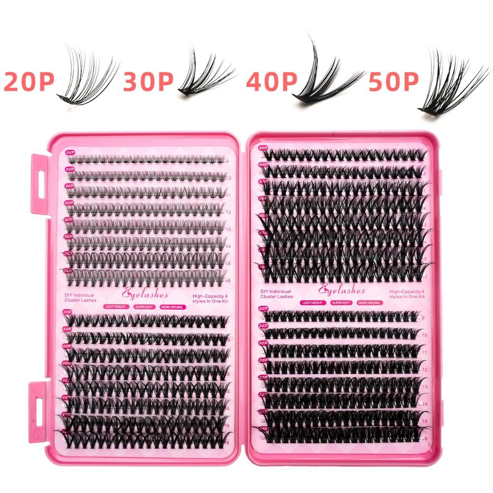 Wispy Style 3D Faux Mink Lash 3D Volume DIY Lash Extension Kit Eye Makeup Tools  Personal Care