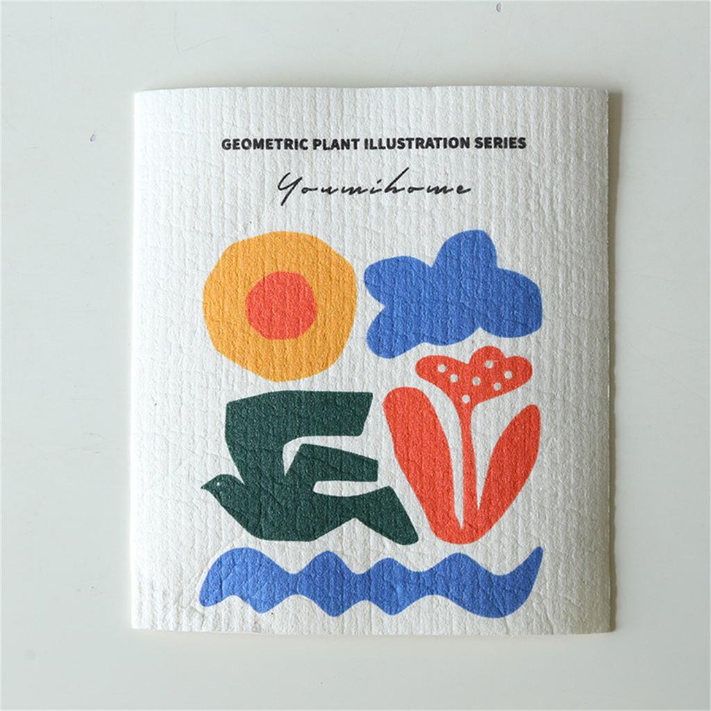 Reusable Paper Towels Dish Cloths For Washing Dishes Wood Pulp Cotton Dishcloth Dish Rags For Kitchen