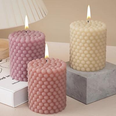 Geometry Bubble Ball Cylinder Silicone Candle Mould 3D Spheric Column Soap Plaster Mold Chocolate Ice Making Mold