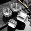 Stainless Steel Sauce Dish with Silicone Lid – Portable Outdoor Dipping Dish for Salad and Seasoning