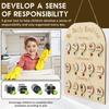 1Set Wood Daily Routine Chart Time Management Kid Visual Schedule Slide Change Wooden Chore Chart Exercise Learning for Children