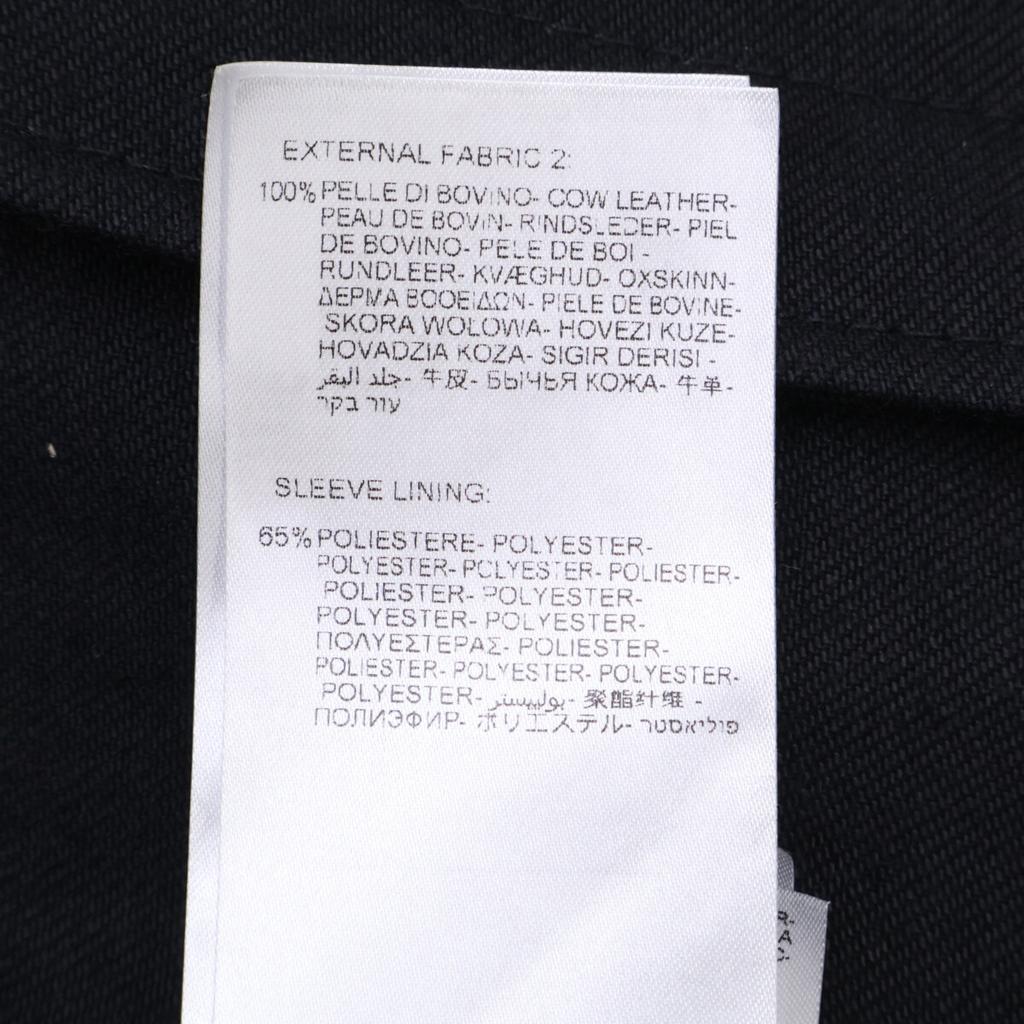 Replay NJ800L.000.263 Leather/Denim Single Riders Jacket Jacket M blackUsed