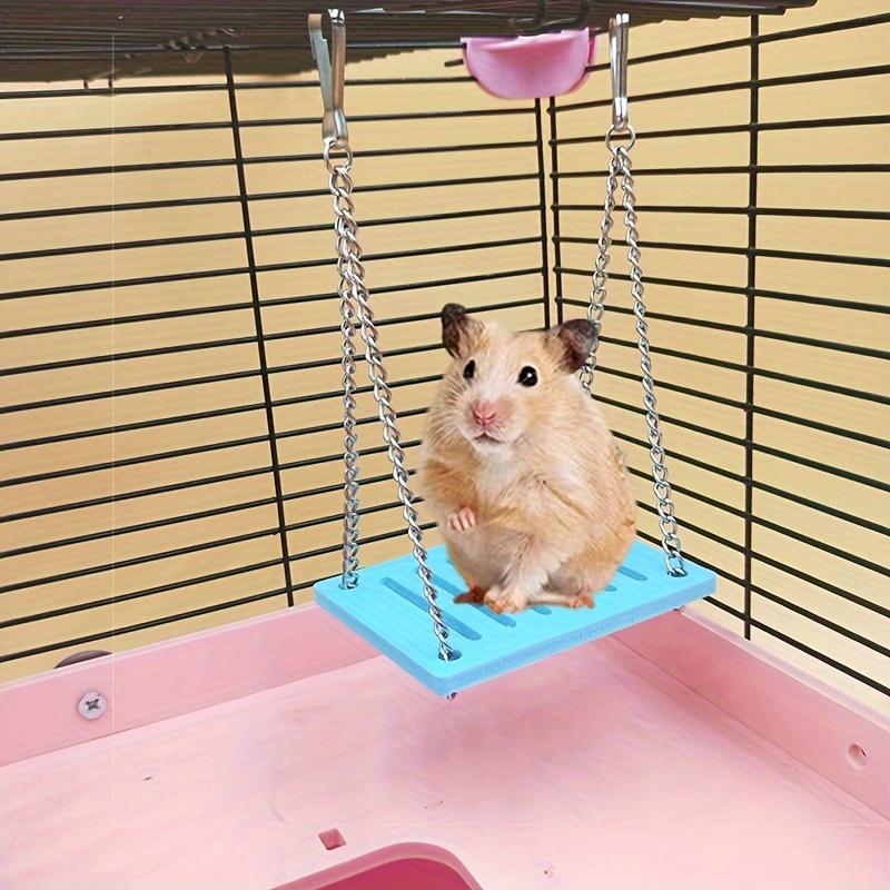 4 peças Brinquedos Pendurados Hamster Urso Dourado Pequeno Balanço Ponte Pendurada Acessórios de Gaiola Forma Decorativa