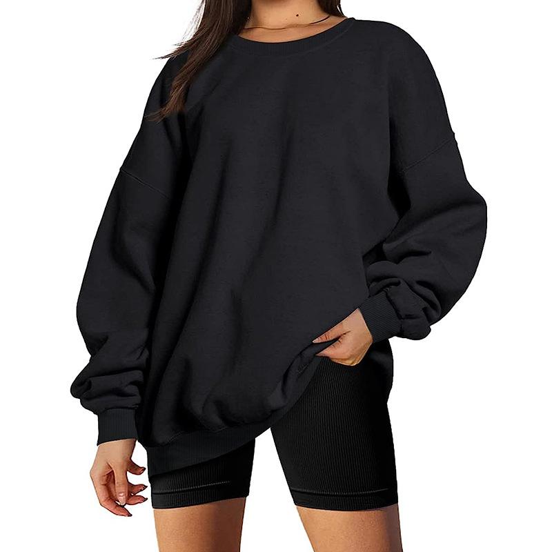 New women's spring and autumn casual tops, fashionable loose sweatshirts