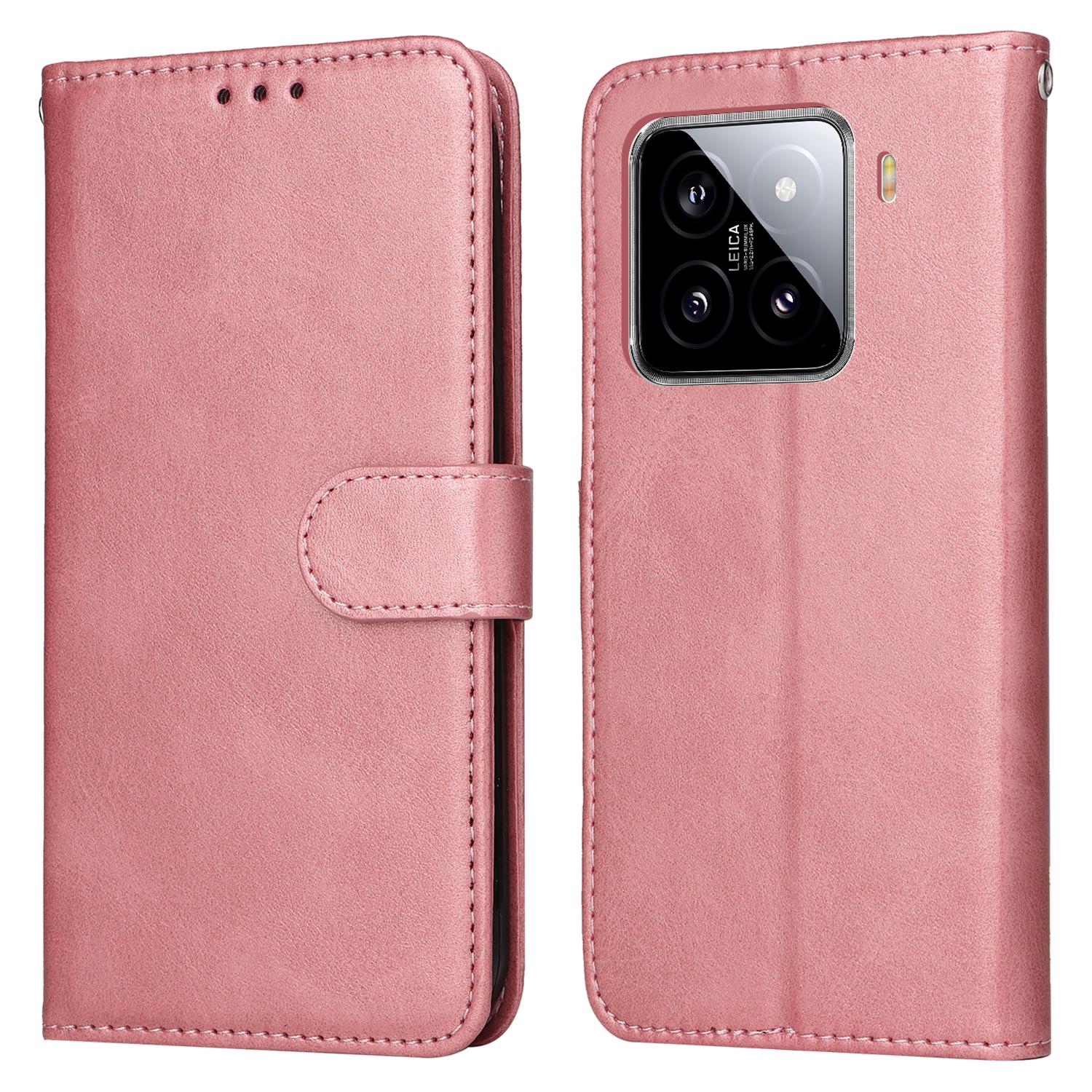 

Для Xiaomi 15 Чохол Гаманець PU Шкіра Фоліо Відкидний Чохол для Телефону Pink