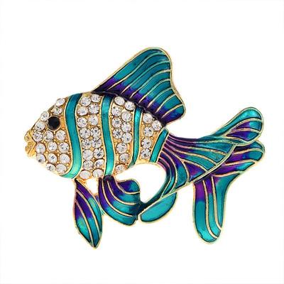 Beautiful Colorful Tropical Fish Brooches for Women