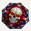 Stained Skull Window Art DecorUmbrella, Portable 3-Fold Compact Umbrella,Christmas Gift ES656