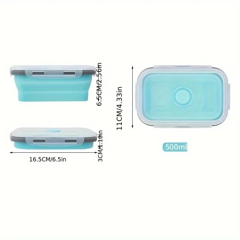 Collapsible Silicone Food Storage Container BPA Free Microwave Safe for RV Travels - Eco-Friendly Kitchen Organizer