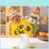 Rustic European Style Fall Harvest Scarecrow Wooden Figurines For Seasonal Home Decoration
