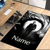 Custom Name 007 James Bond Printed Carpet Rug For Office Chair Living Room Bedroom Kitchen Room Decor Gifts