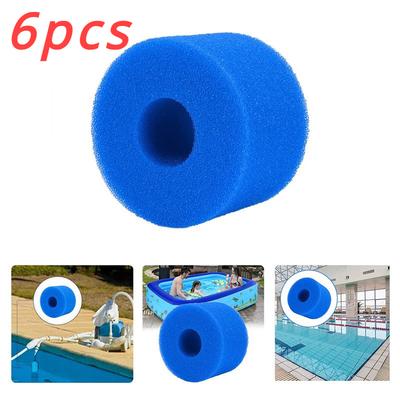 Hot Sale 6 Pcs for Intex Pure Spa Reusable Washable Foam Hot Tub Filter Cartridge Type Promotion 100%  New and High Quality