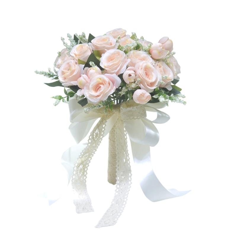 Life Like Artificial Flower Bridal Bouquet For Wedding Photography Silk Flower Arrangement Ceremony Bride Accessory