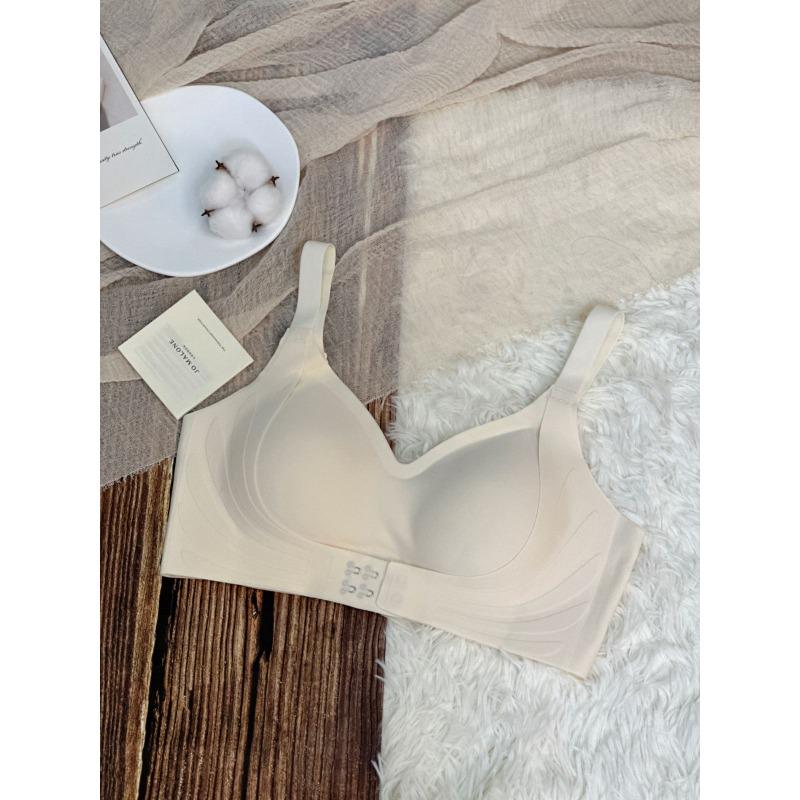 Traceless Front Buckle Underwear Women's Small Breasts Gather Thin Anti-expansion Adjustment Type Closed Breast Soft Support Upper Support Bra Cover