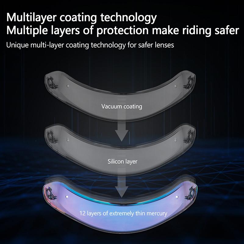 Helmet Visor For Mt Thunder 4 Sv Helmet Mt-V-28B Replacement Helmet Face Shield Glasses Goggles Screen Helmet Part Accessories